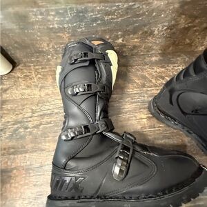Thor Black Motorcycle Boots with Rugged Sole